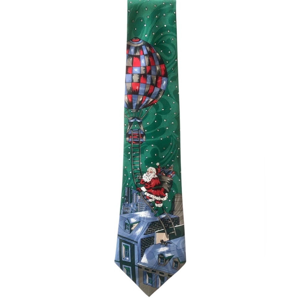 DIMODA Novelty Christmas HAB Santa Necktie Men’s Tie - Handmade